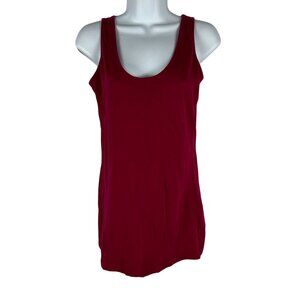 Maurices Women's Sleeveless Red Tank Top Size M 95% Cotton 5% Spandex